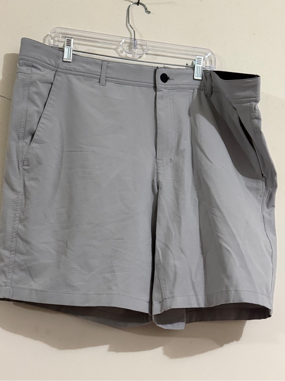 George Men's Light Gray Flat-Front Shorts